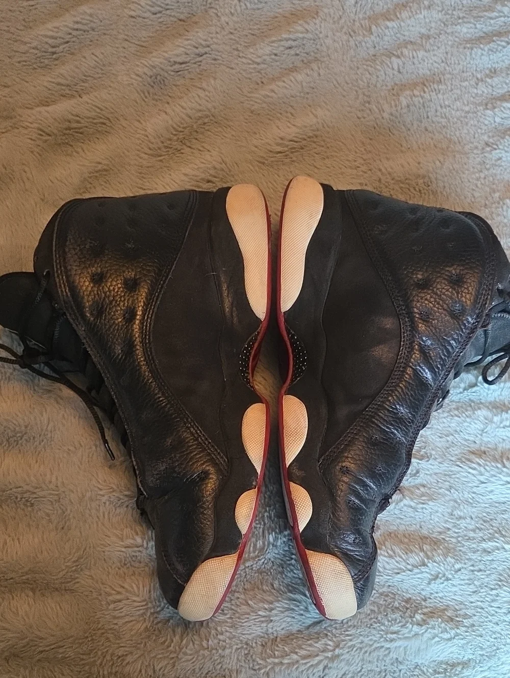 Men's Air Jordan Black and White 13. Size 11, Good Used Condition